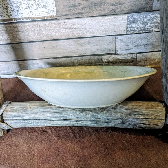 Antique Porcelain Bowl With Orange Poppies & Green Border - Picture 4 of 15